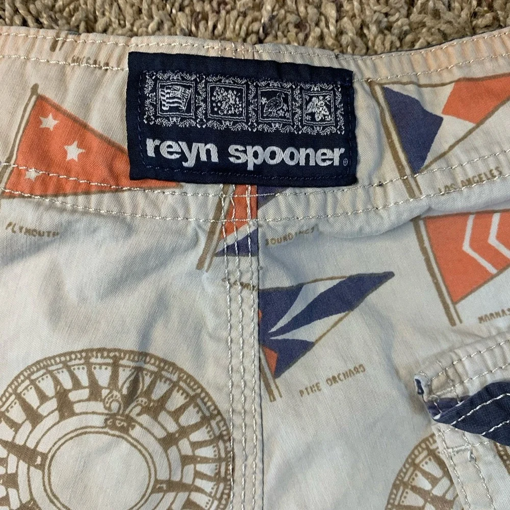 Reyn‎ Spooner Board Swim Shorts Mens 30 Nautical Flags AOP Pockets Beach